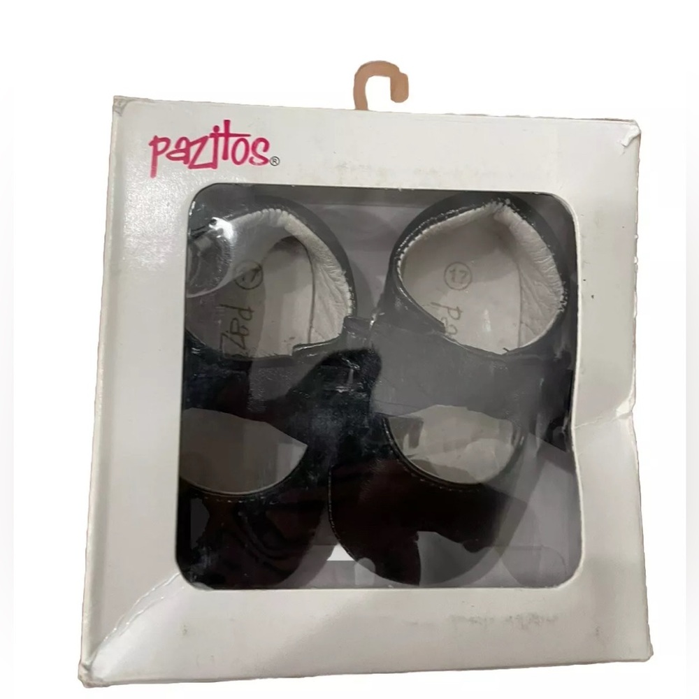 pazitos Baby Shoes Black Mary Jane Style ballerina Size: EU 17/US 2 (3-6 months)